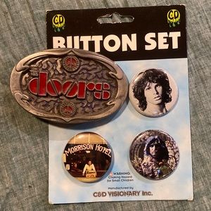 The Doors  winterland productions 🚪rare limited edition 🚪belt buckle & pin set
